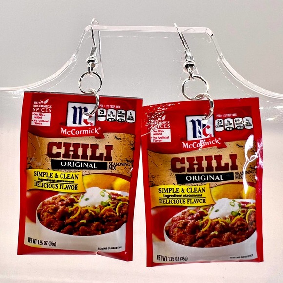 Chili Seasoning Earrings - McCormick Earrings - Spice Earrings - Chef Earrings - Picture 6 of 10